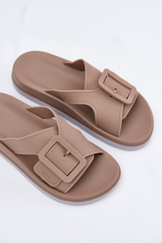 Voňavé Dámske papuče ozdobiť s prackami ZAXY RR285076 béžová Voňavé Dámske papuče ozdobiť s prackami ZAXY RR285076 béžová