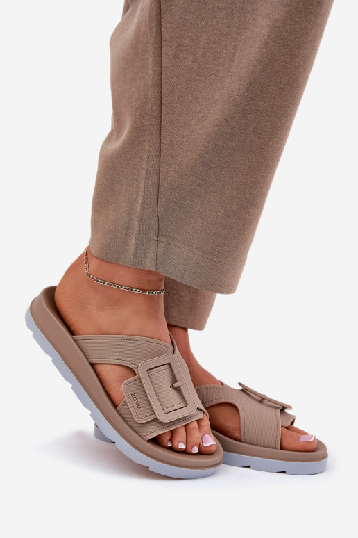 Voňavé Dámske papuče ozdobiť s prackami ZAXY RR285076 béžová Voňavé Dámske papuče ozdobiť s prackami ZAXY RR285076 béžová