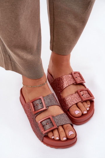 Voňavé Dámske papuče s leskom I s prackamimi ZAXY RR285025 Ružová