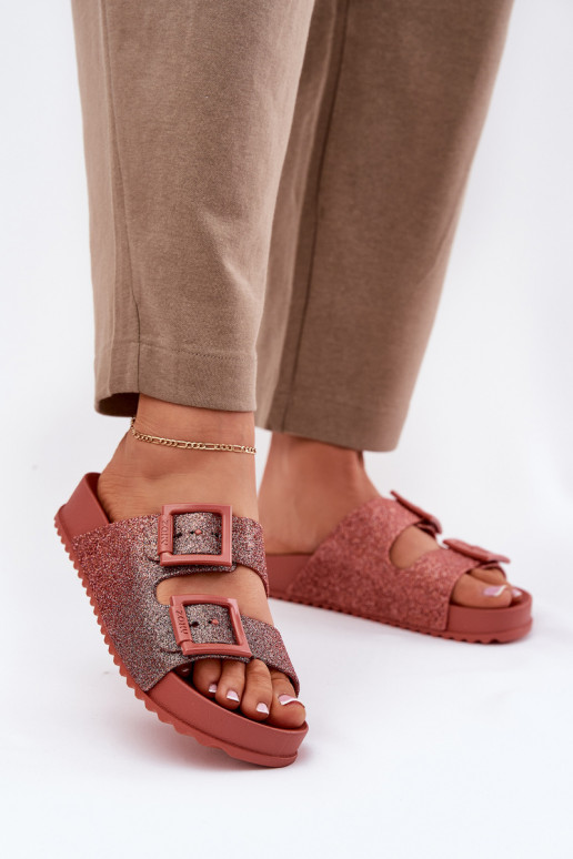 Voňavé Dámske papuče s leskom I s prackamimi ZAXY RR285025 Ružová Voňavé Dámske papuče s leskom I s prackamimi ZAXY RR285025 Ružová