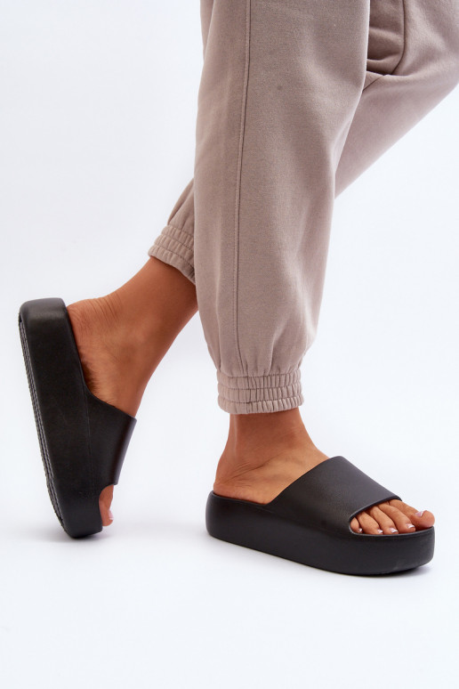 Dámske Papuče Zapnuté hrubej podrážke čierna Oreithano