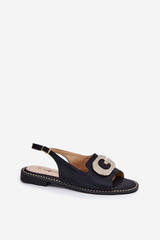 Dámske sandále S Ornatem Detalem S.Barski KV51-081 čierna