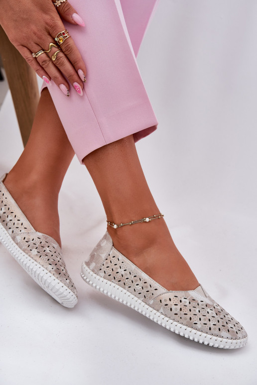 Prelamovaný semiš topánky Dámske zlato-sivá Chulieta