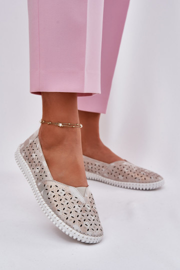 Prelamovaný semiš topánky Dámske zlato-sivá Chulieta 2