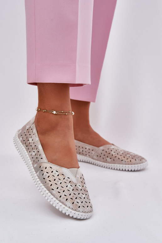 Prelamovaný semiš topánky Dámske zlato-sivá Chulieta