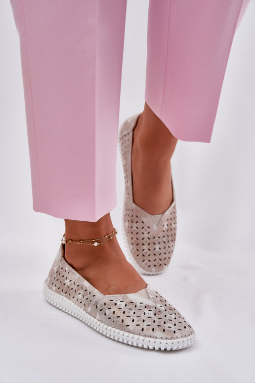 Prelamovaný semiš topánky Dámske zlato-sivá Chulieta