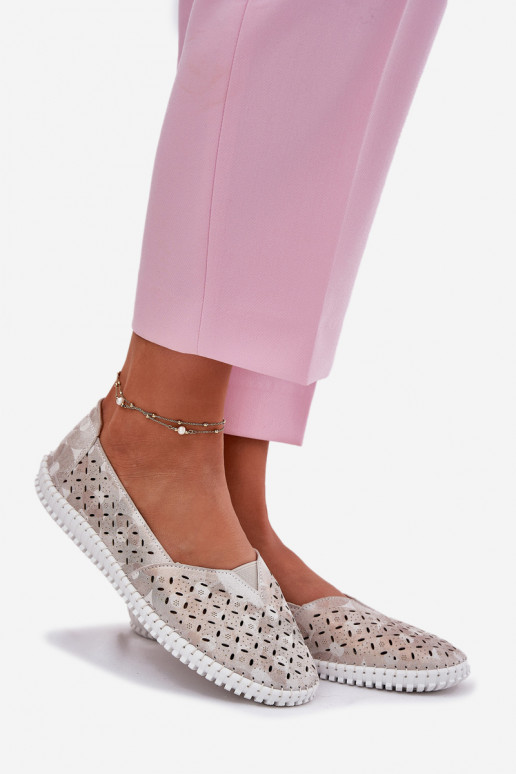 Prelamovaný semiš topánky Dámske zlato-sivá Chulieta