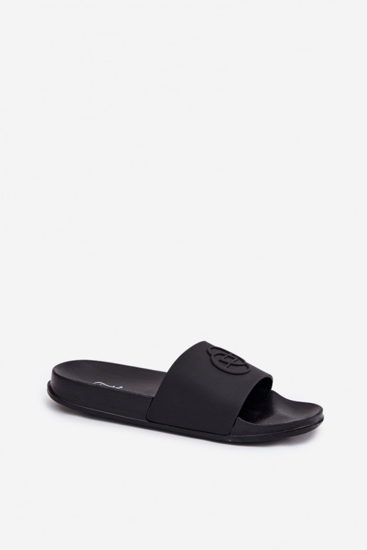 Jednoduché Dámske papuče S Ornatem Tłoczeniem čierna Isarisa