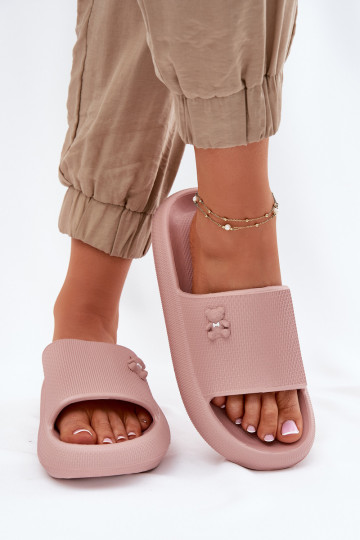 Ľahké papuče Dámske papuče s platformou S medveďom Vinceza 75210 Ružová 2