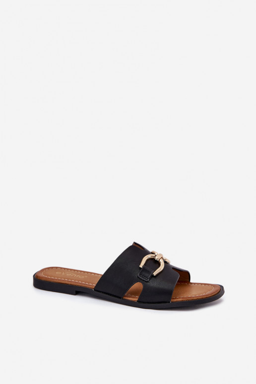 Papuče Dámsky byt S Ornatem Detalem čierna Amiresna