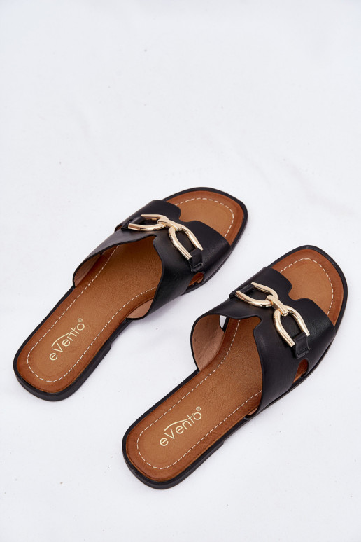 Papuče Dámsky byt S Ornatem Detalem čierna Amiresna