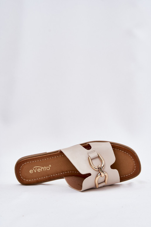 Papuče Dámsky byt S Ornatem Detalem béžová Amiresna Papuče Dámsky byt S Ornatem Detalem béžová Amiresna