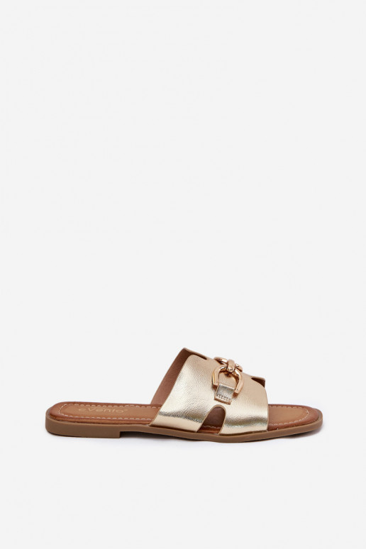 Papuče Dámsky byt S Ornatem Detalem zlatej farby Amiresna Papuče Dámsky byt S Ornatem Detalem zlatej farby Amiresna