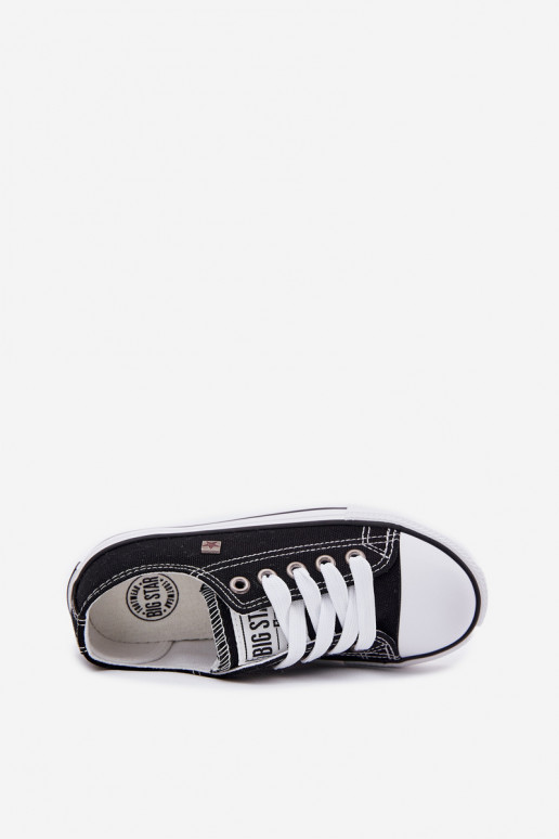 Detský klasický model voľnočasovej obuvi Big Star DD374163 čiernej farby