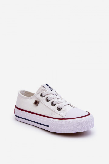 Detský klasický model voľnočasovej obuvi Big Star DD374160 bielej farby