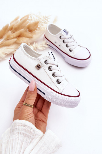 Detský klasický model voľnočasovej obuvi Big Star DD374160 bielej farby 2