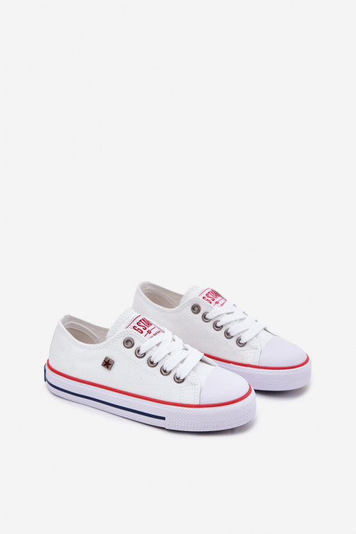 Detský klasický model voľnočasovej obuvi Big Star DD374160 bielej farby Detský klasický model voľnočasovej obuvi Big Star DD374160 bielej farby