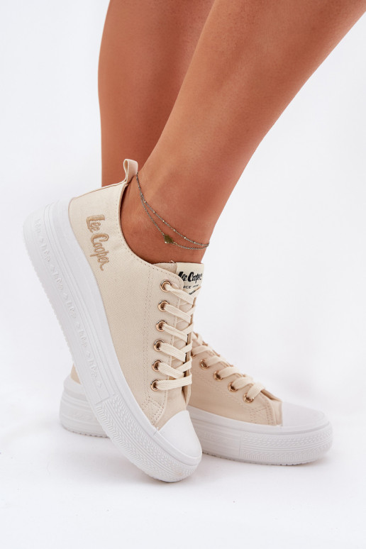 Bežná obuv s platformou Lee Cooper LCIN-24-44-2464L béžová Bežná obuv s platformou Lee Cooper LCIN-24-44-2464L béžová