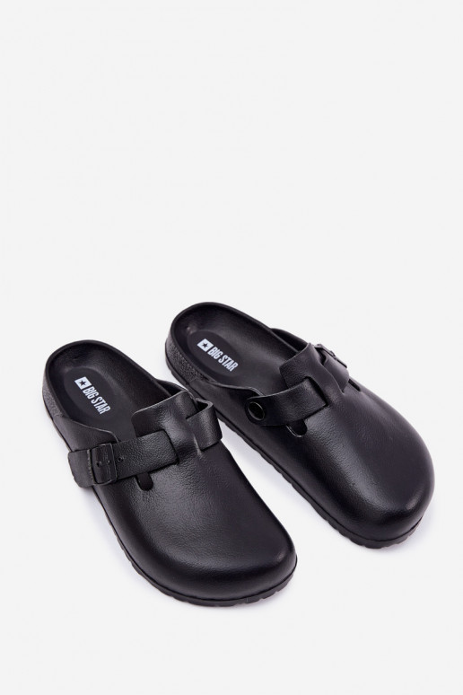 Ľahké papuče Papuče Dreváky pánske s prackami Big Star RR174A022 čierna