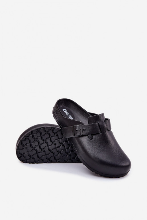 Ľahké papuče Papuče Dreváky pánske s prackami Big Star RR174A022 čierna