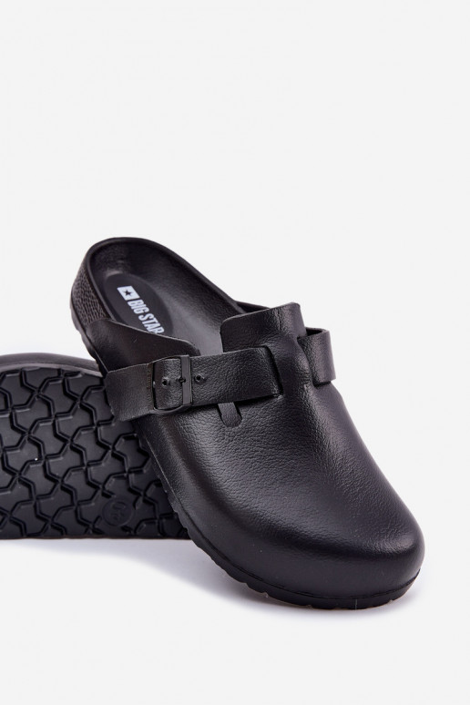 Ľahké papuče Papuče Dreváky pánske s prackami Big Star RR174A022 čierna