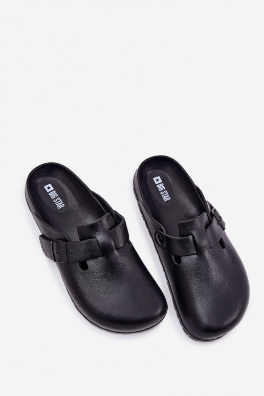 Ľahké papuče Papuče Dreváky pánske s prackami Big Star RR174A022 čierna