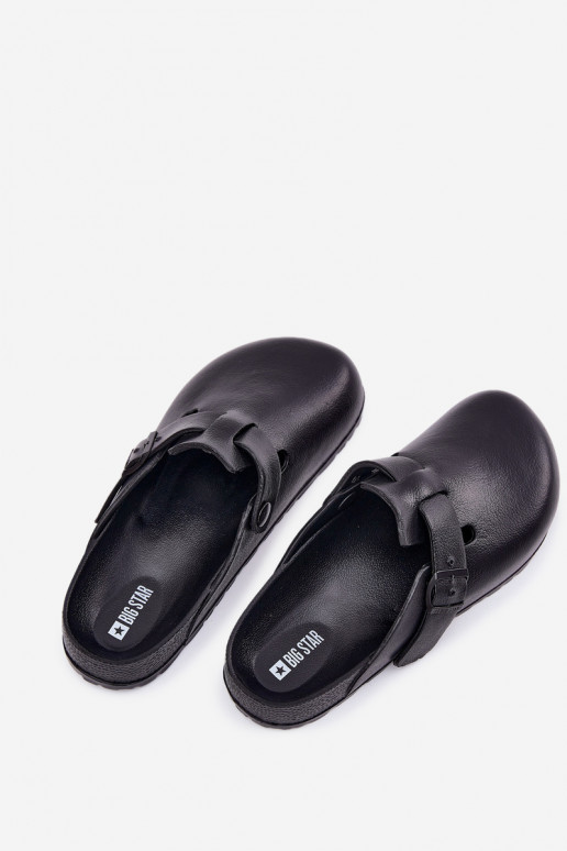 Ľahké papuče Papuče Dreváky pánske s prackami Big Star RR174A022 čierna