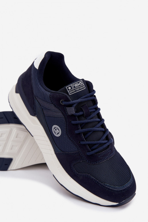 tenisky Tenisky model obuvi pánske s platformou tmavomodrá Hanirin