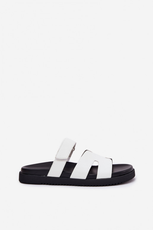 Dámske papuče Z s lepiacim zapínanímem Vinceza 17401 biela farba