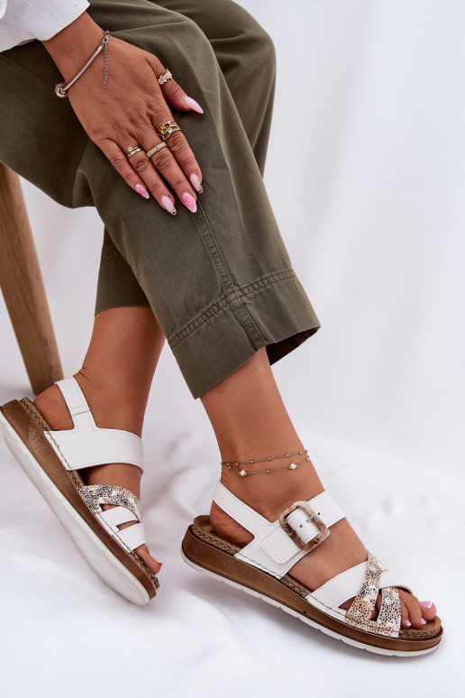 Dámske sandále s prackami Inblu GS000056 biela farba Dámske sandále s prackami Inblu GS000056 biela farba