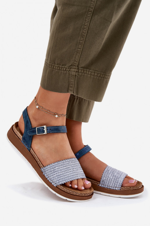 Dámske sandále S vrkočom Do Pasek Inblu GS000050 Modrá Dámske sandále S vrkočom Do Pasek Inblu GS000050 Modrá