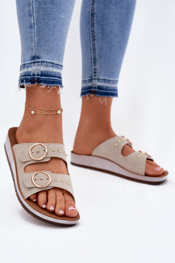 Pohodlné dámske papuče Inblu CP000054 béžová