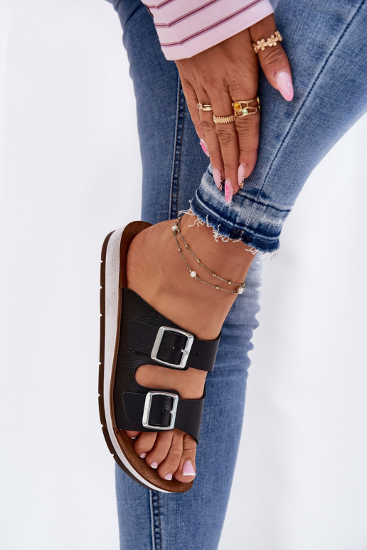 Dámske papuče s prackami Inblu CP000042 čierna Dámske papuče s prackami Inblu CP000042 čierna