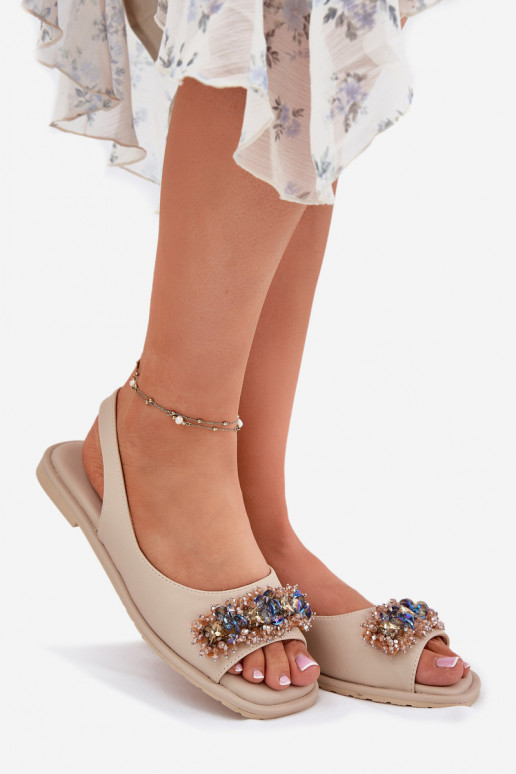 Sandále pre ženy so svietiacimi otvormi S.Barski KV51-079 béžová