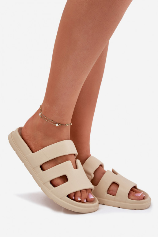 Ľahké papuče Dámske papuče béžová Dimelle Ľahké papuče Dámske papuče béžová Dimelle