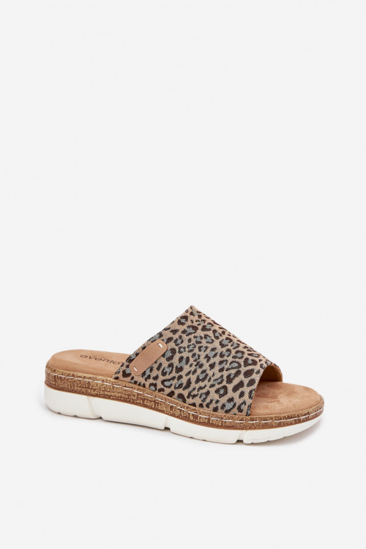 Dámske papuče Zapnuté INedge so vzormi leopardej kožušiny Norozi