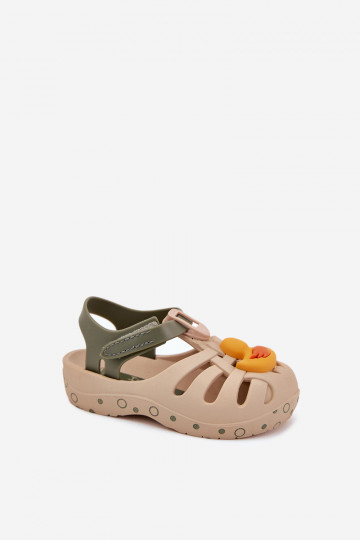 Detské sandále s lepkavými zapínaniami Ipanema Summer XV Baby 83619 pieskovej farby 2