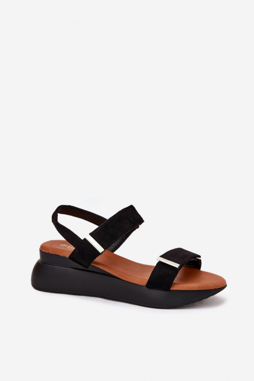 Dámske sandále Zapnuté INedge čierna Monera