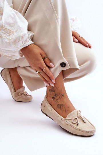 Elegantné semišové mokasíny béžová Si Passione