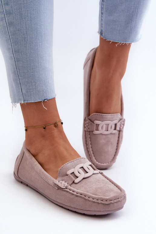 Dámske Módne Semišové mokasíny Fialová Rabell