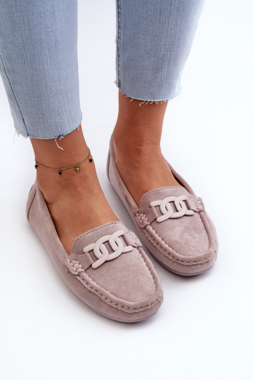 Dámske Módne Semišové mokasíny Fialová Rabell