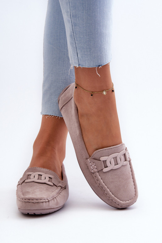 Dámske Módne Semišové mokasíny Fialová Rabell