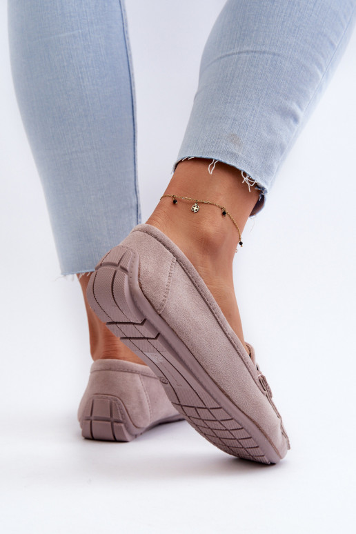 Dámske Módne Semišové mokasíny Fialová Rabell