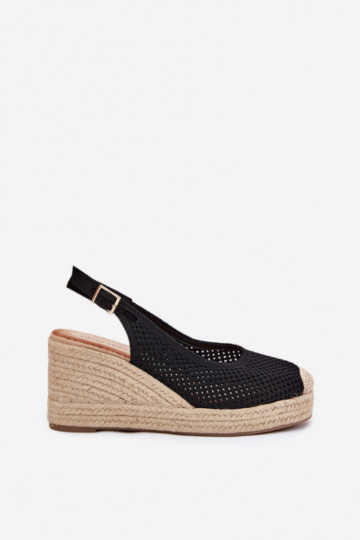 Dámske sandále Zapnuté INedge S vrkočom čierna Tulliata