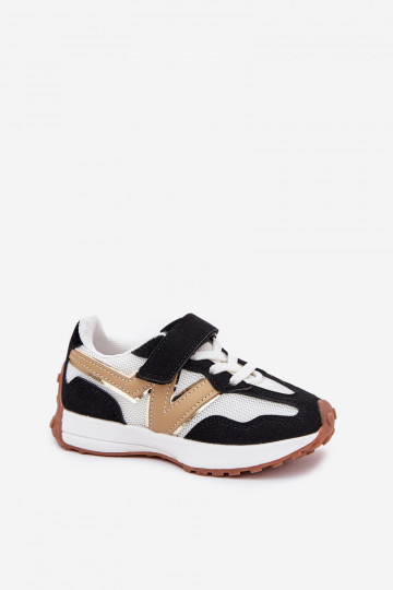 Tenisky model obuvi deti s lepiacimi spojkami biely-čierna Tezzu 2