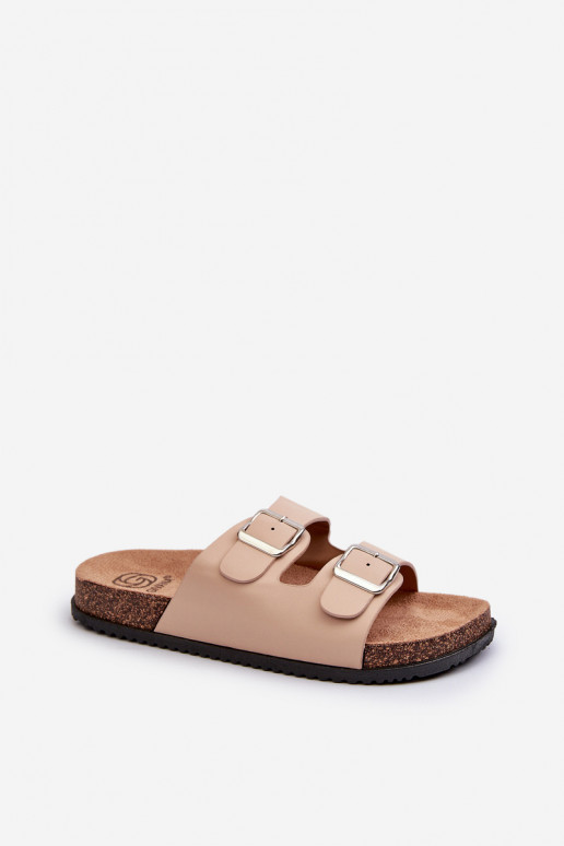 Dámske papuče s prackami béžová Oliena