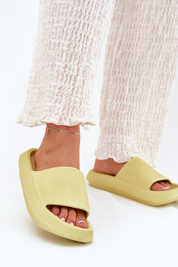 Dámske Ľahké penové šľapky Zapnuté hrubej podrážke Limetka Querceria