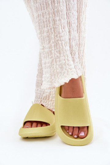 Dámske Ľahké penové šľapky Zapnuté hrubej podrážke Limetka Querceria 2