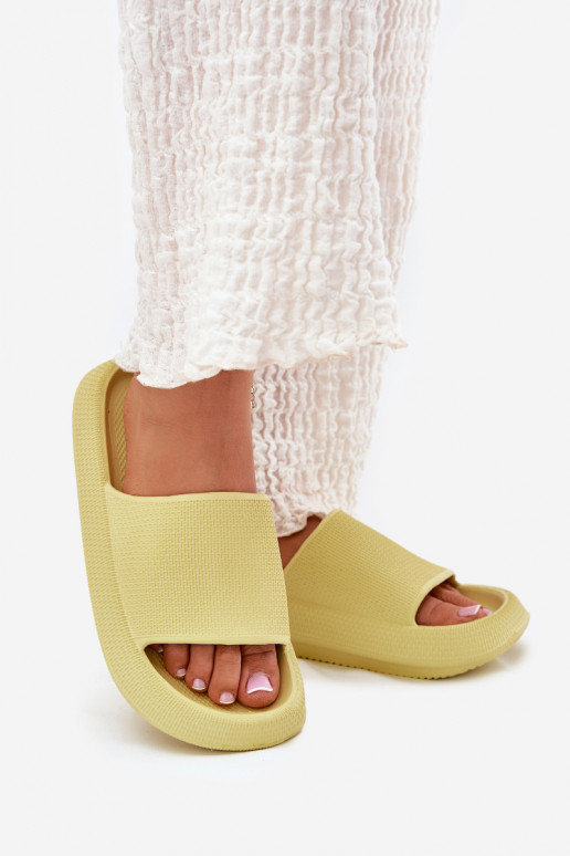 Dámske Ľahké penové šľapky Zapnuté hrubej podrážke Limetka Querceria