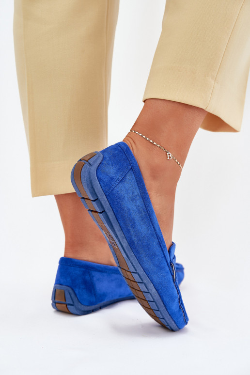 Elegantné semišové mokasíny kobaltová modrá Lenvie Elegantné semišové mokasíny kobaltová modrá Lenvie